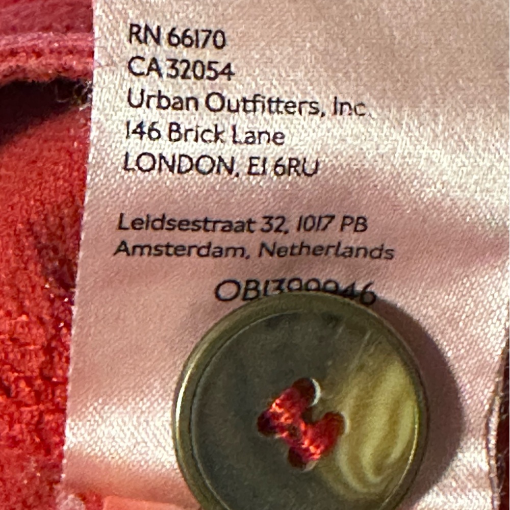 By Anthropologie Utility Barrel Leg Pants Size 6  Red Cargo Pocket - Picture 11 of 15